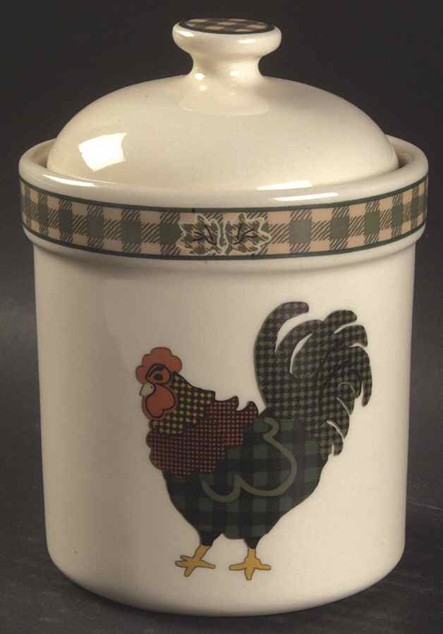 Rooster Morn Small Canister & Lid by International-1