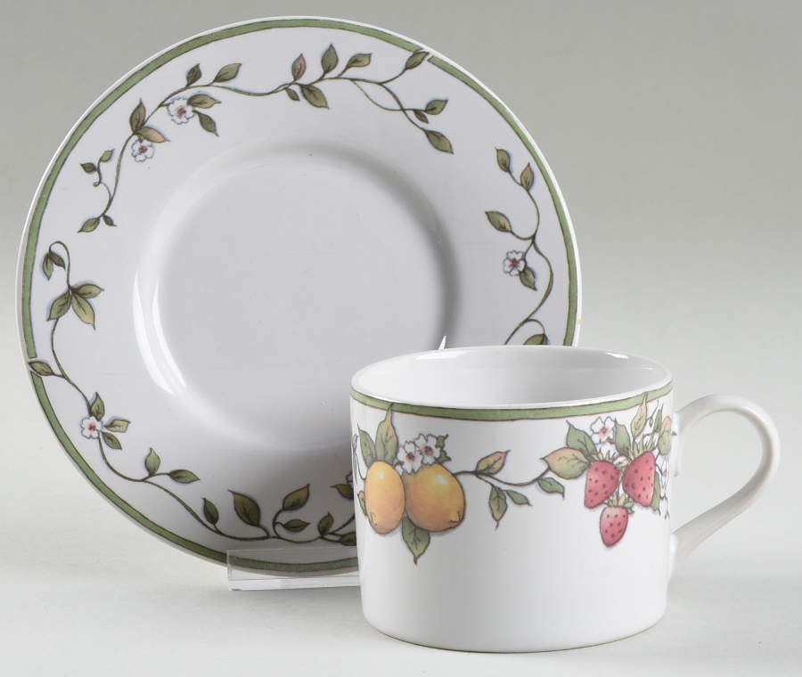 Annies Orchard Flat Cup & Saucer Set by International-1