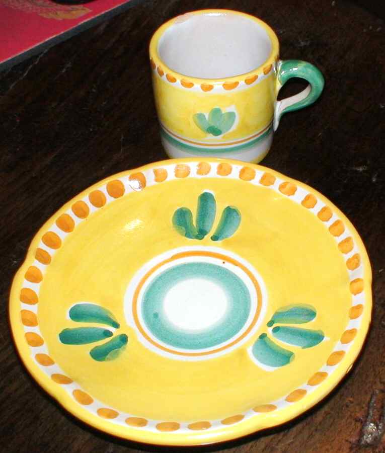 ITY77 Flat Demitasse Cup & Saucer Set by Italy-1