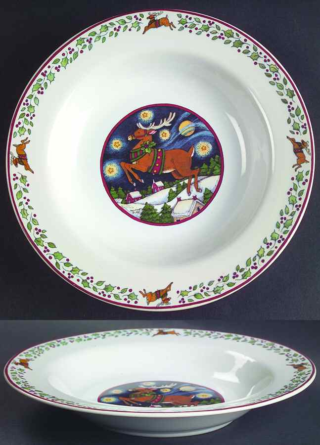 Over The Housetops Large Rim Soup Bowl by International-1