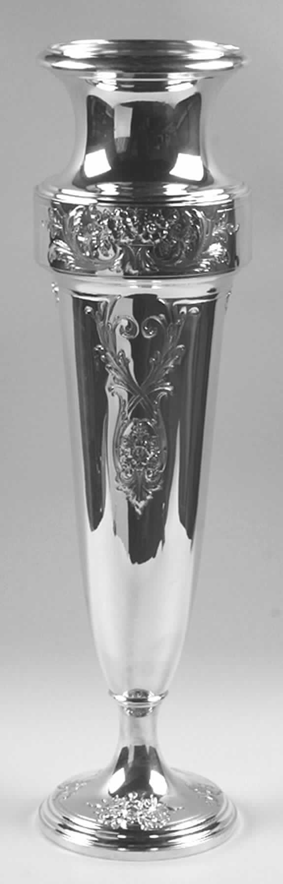Wild Rose-New (Sterling, 1948, New, Hollowware) Sterling Trumpet Vase by International Silver-1