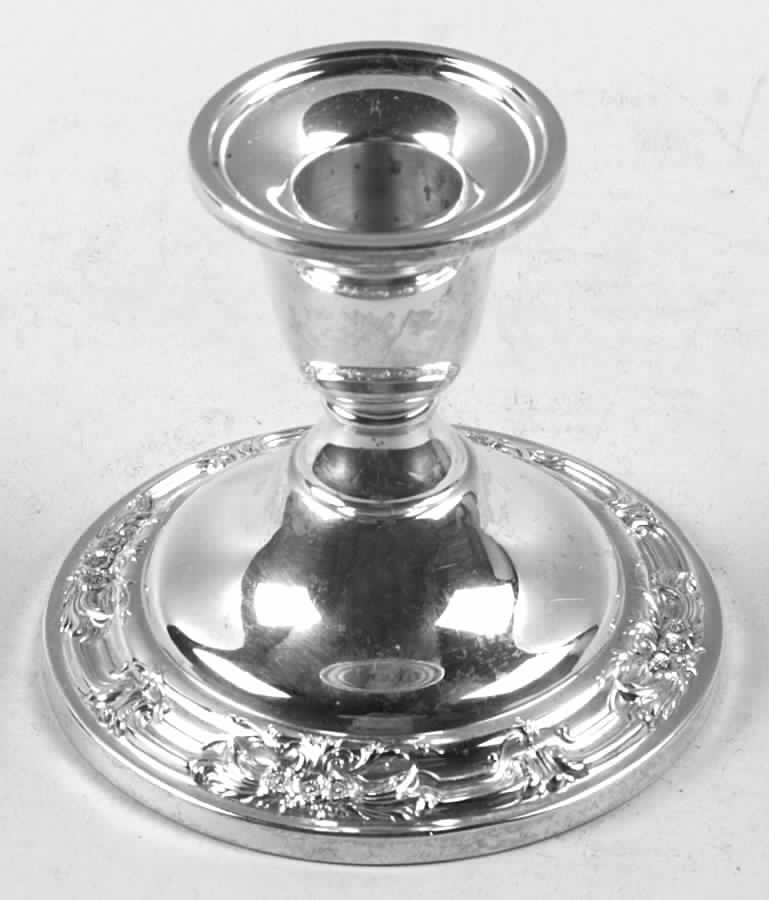 Wild Rose-New (Sterling, 1948, New, Hollowware) Weighted Candleholder by International Silver-1