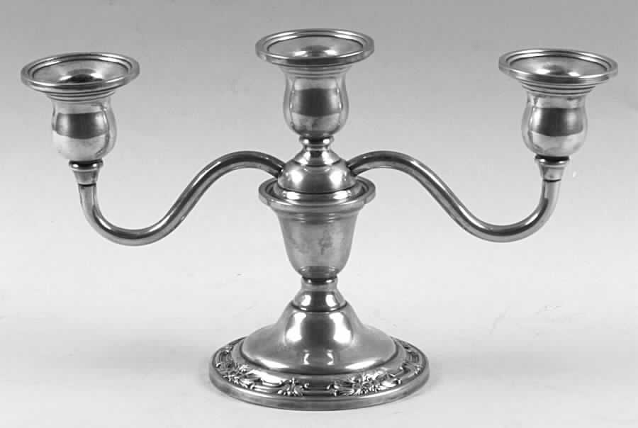 Wild Rose-New (Sterling, 1948, New, Hollowware) Small 3 Light Candelabra by International Silver-1