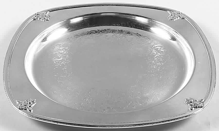 Adoration (Silverplate, Hollowware) Chop Plate by International Silver-1