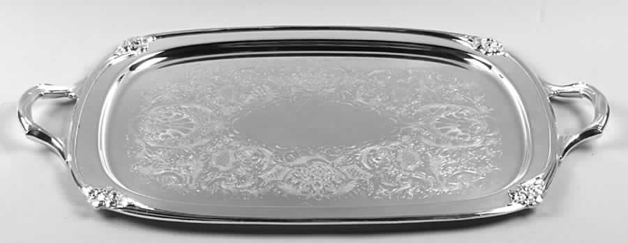 Daffodil (Silverplate, Hollowware) Medium Silverplate Waiter Tray by International Silver-1