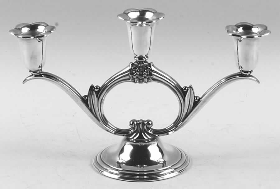 Garland (Silverplate, Hollowware) Small 3-Light Candelabra by International Silver-1