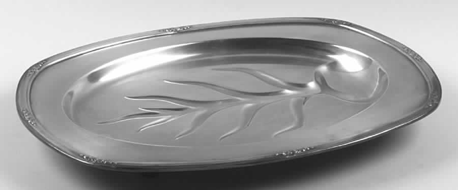 Youth (Silverplate, Hollowware) Small Plated Meat Platter with Well by International Silver-1
