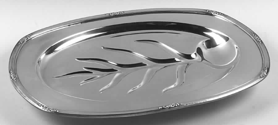 Youth (Silverplate, Hollowware) Medium Plated Meat Platter with Well by International Silver-1
