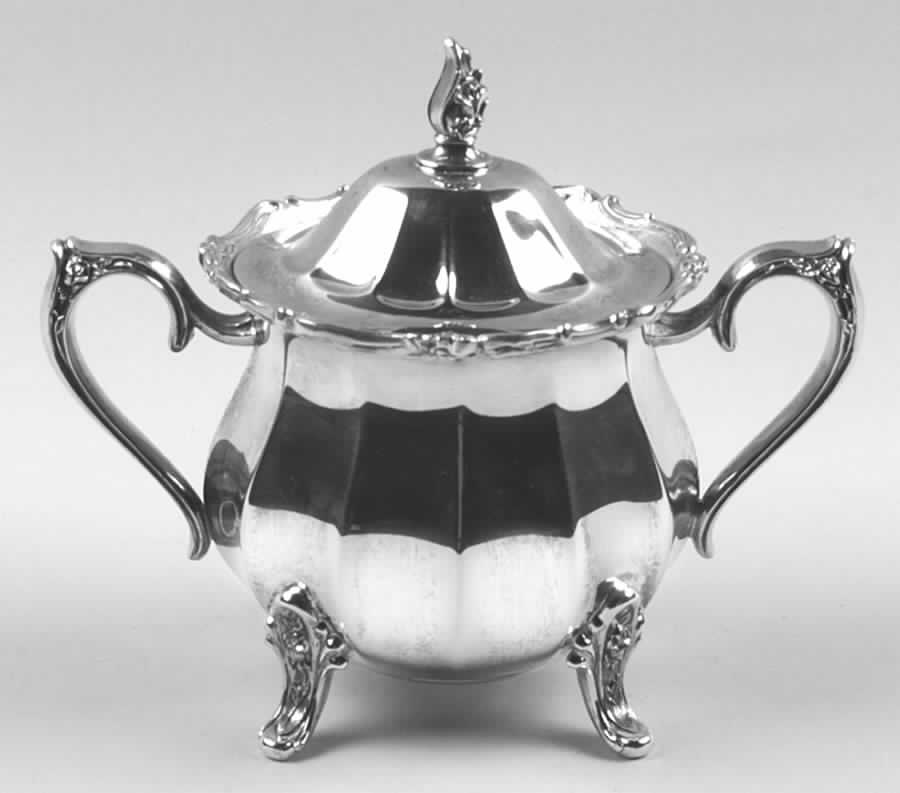 Magic Rose (Silverplate, Hollowware) Sugar Bowl & Lid by International Silver-1