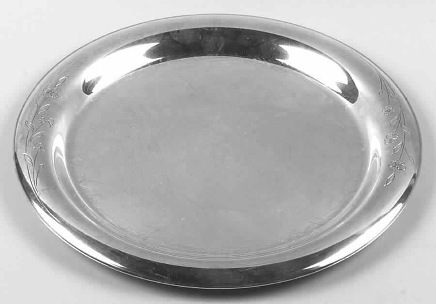 Springtime (Silverplate, Hollowware) Medium Round Silverplate Tray by International Silver-1