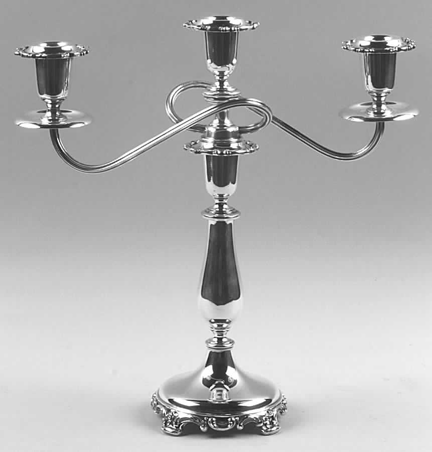 Reflection (Silverplate, Hollowware) Large 3 Light Candelabra by International Silver-1