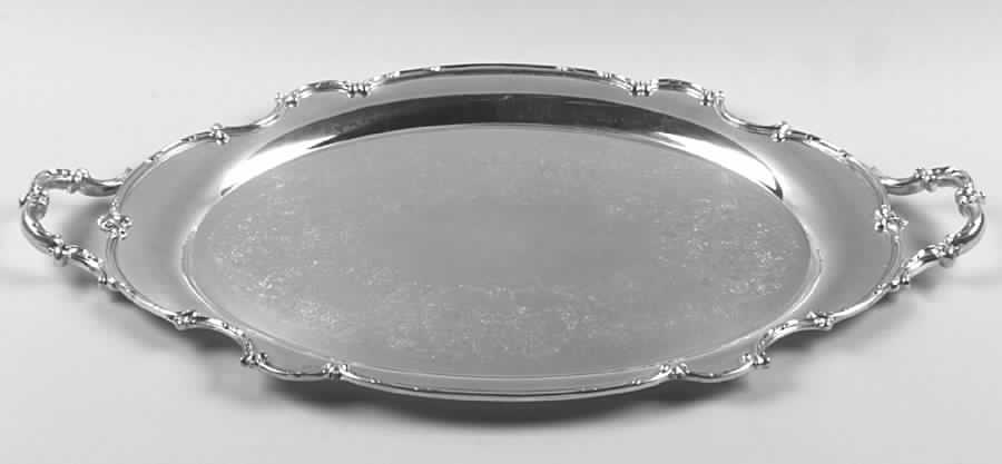 Reflection (Silverplate, Hollowware) Small Silverplate Waiter Tray by International Silver-1