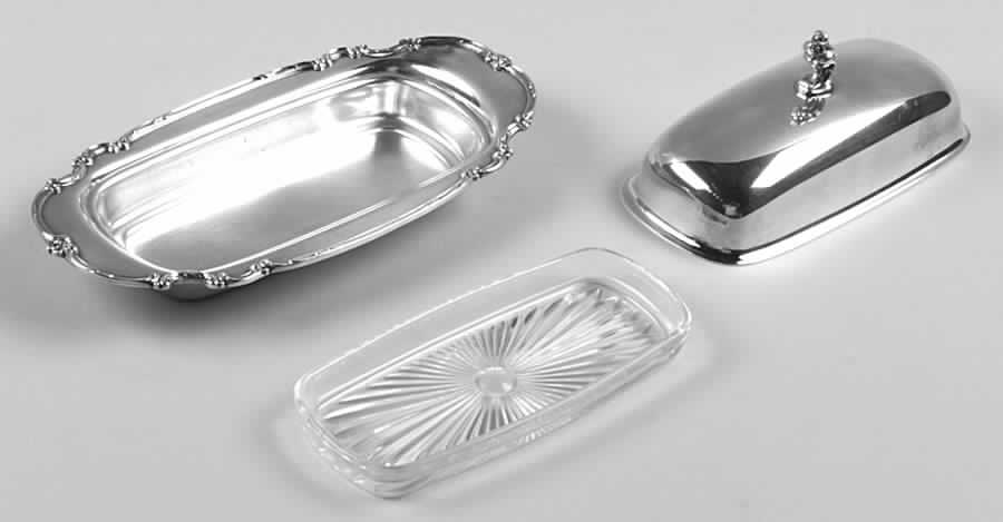 Reflection (Silverplate, Hollowware) 1/4 Pound Covered Butter & Liner by International Silver-1