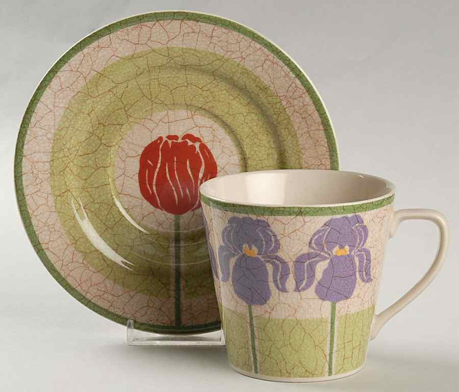 Le Jardin Flat Cup & Saucer Set by Interiors (PTS)-1