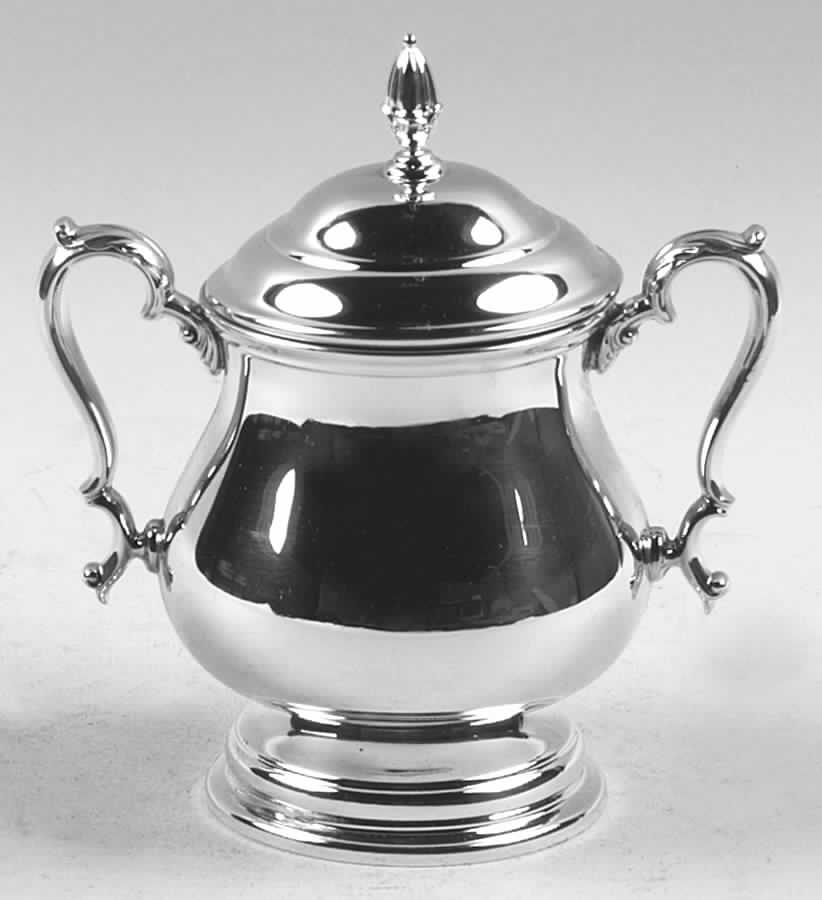 Deerfield-Beacon Hill (Sterling, 1913, Hollowware) Sugar Bowl & Lid by International Silver-1