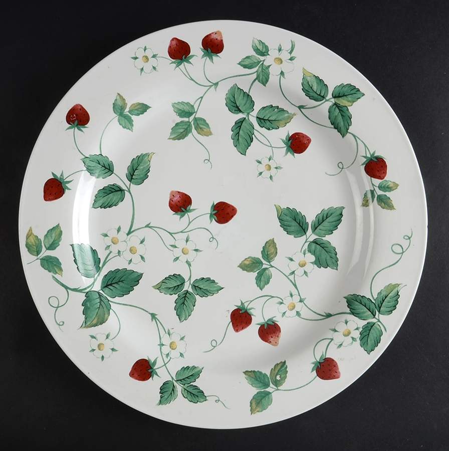 Strawberry Fair (No Green Trim) 12" Chop Plate (Round Platter) by International-1
