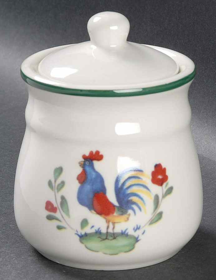 Provence (Rooster) Sugar Bowl & Lid by International-1