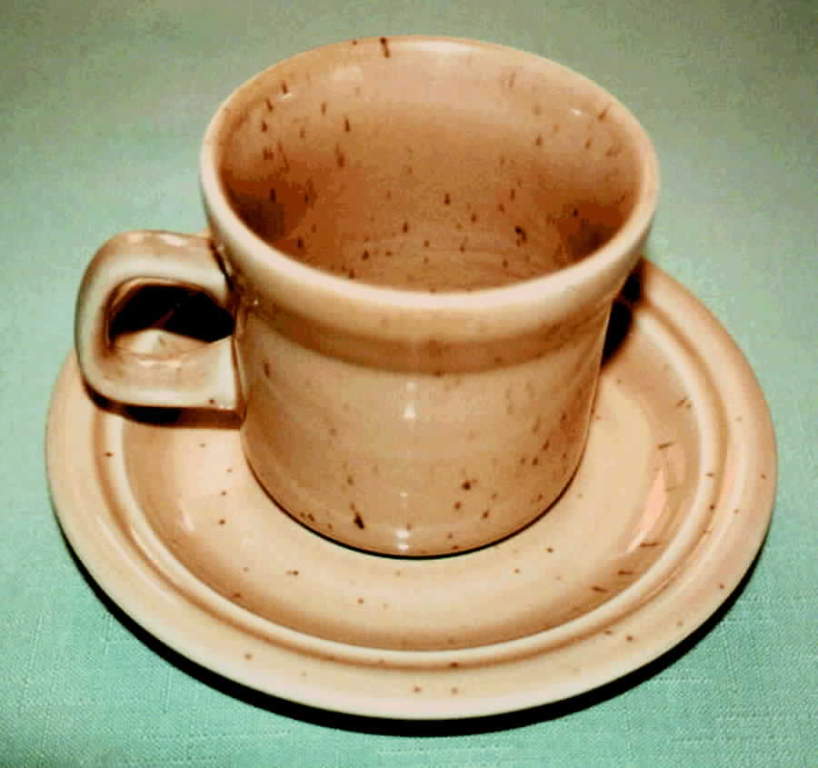 Ecru Flat Cup & Saucer Set by International-1