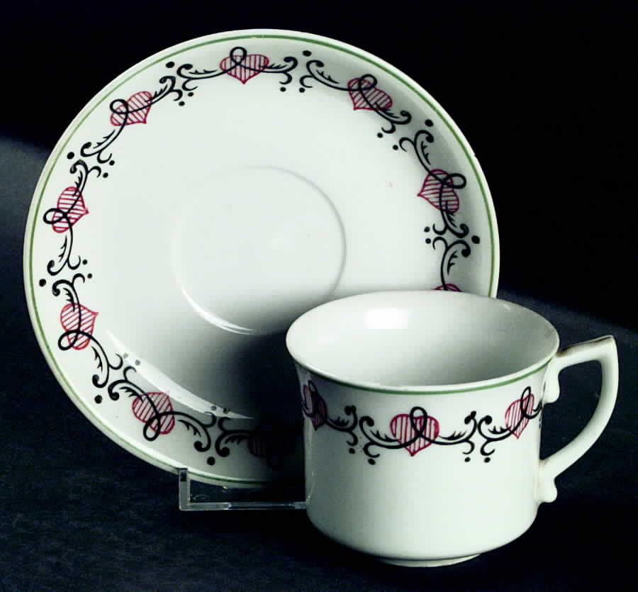 ITC1 Flat Cup & Saucer Set by IT China (Japan)-1