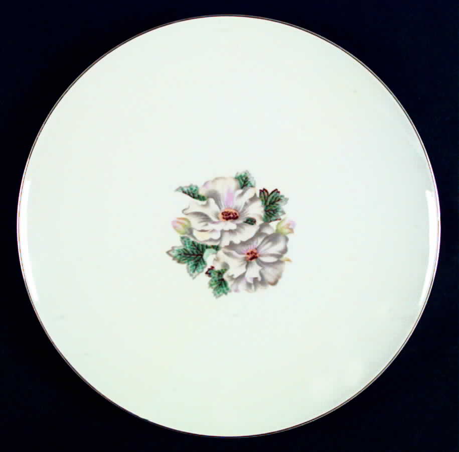 Center Flower (Coupe) Dinner Plate by Imperial (Japan)-1