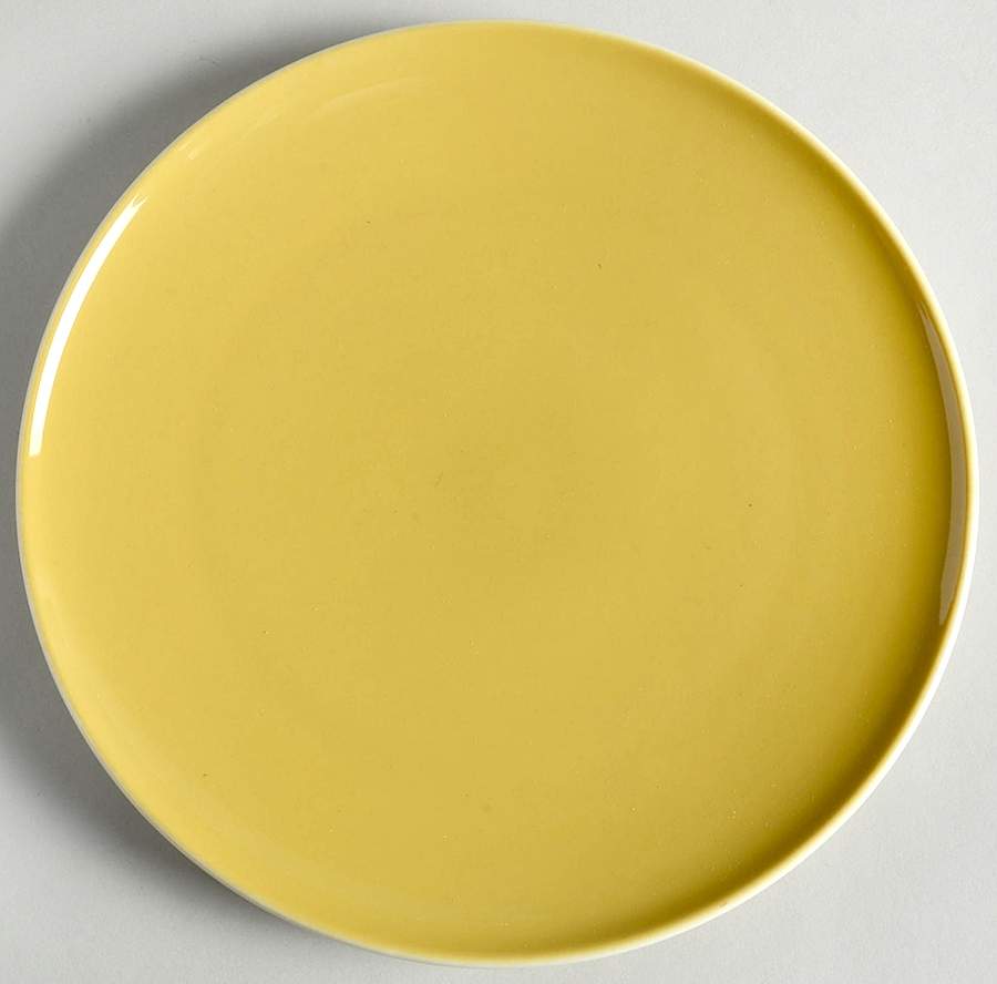 Accent Mustard Yellow (Citron) Salad Plate by Iroquois-1