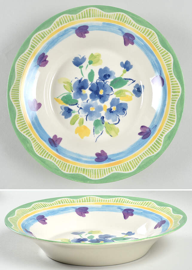 Summer Wind Large Rim Soup Bowl by International-1