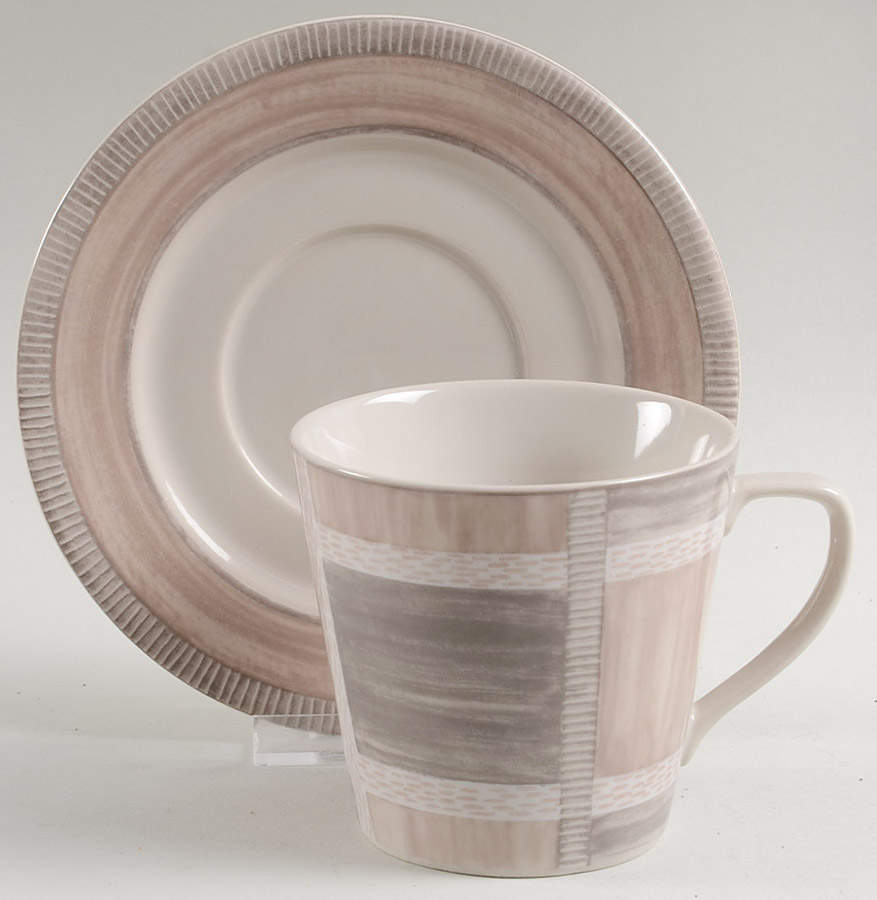 Sandstone Flat Cup & Saucer Set by Interiors (PTS)-1