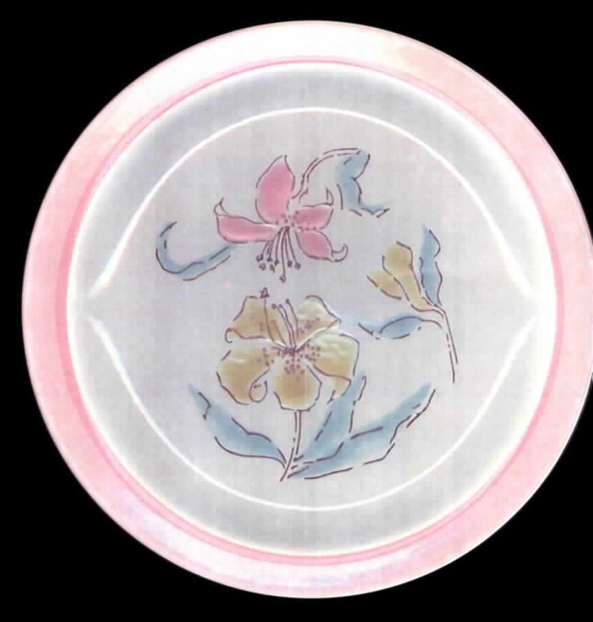 Rock Garden   Coral Gold Saucer by International-1