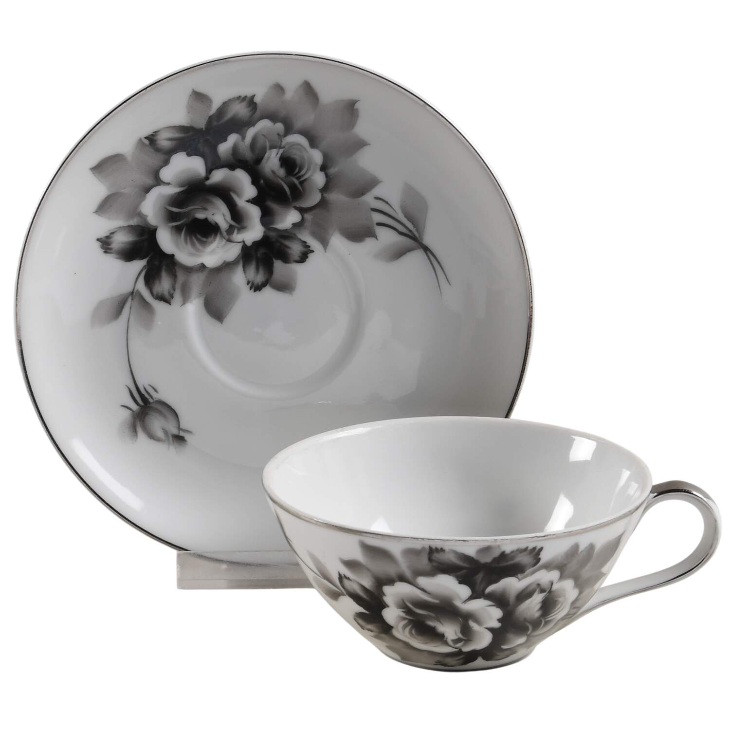5272 Footed Cup & Saucer Set by I China (Japan)-1
