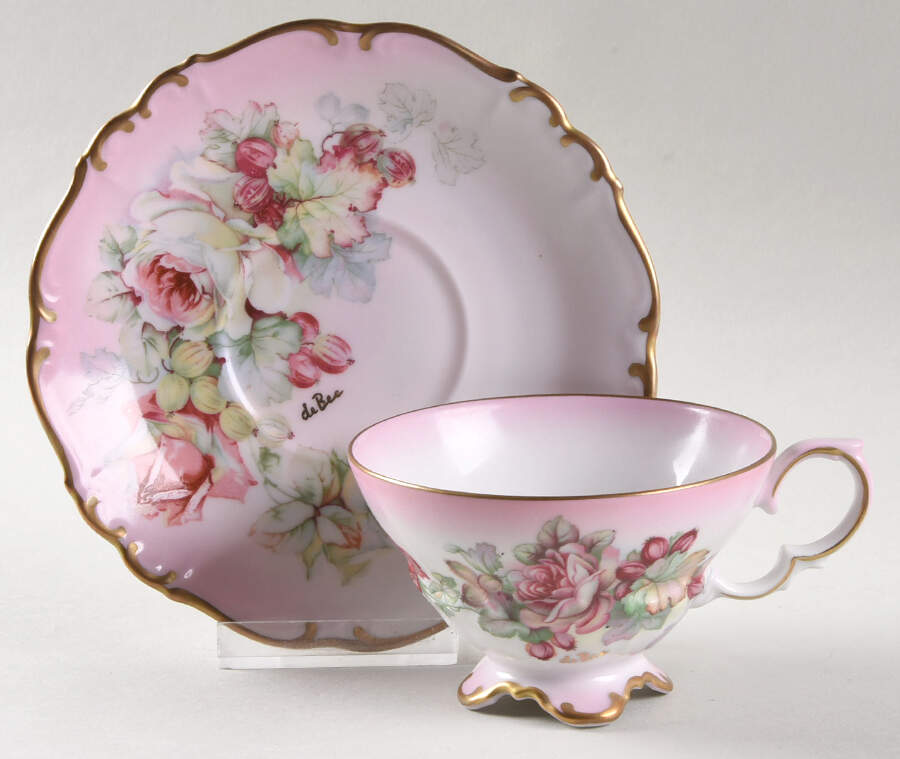IME4 Footed Cup & Saucer Set by Imperial (Bavaria)-1