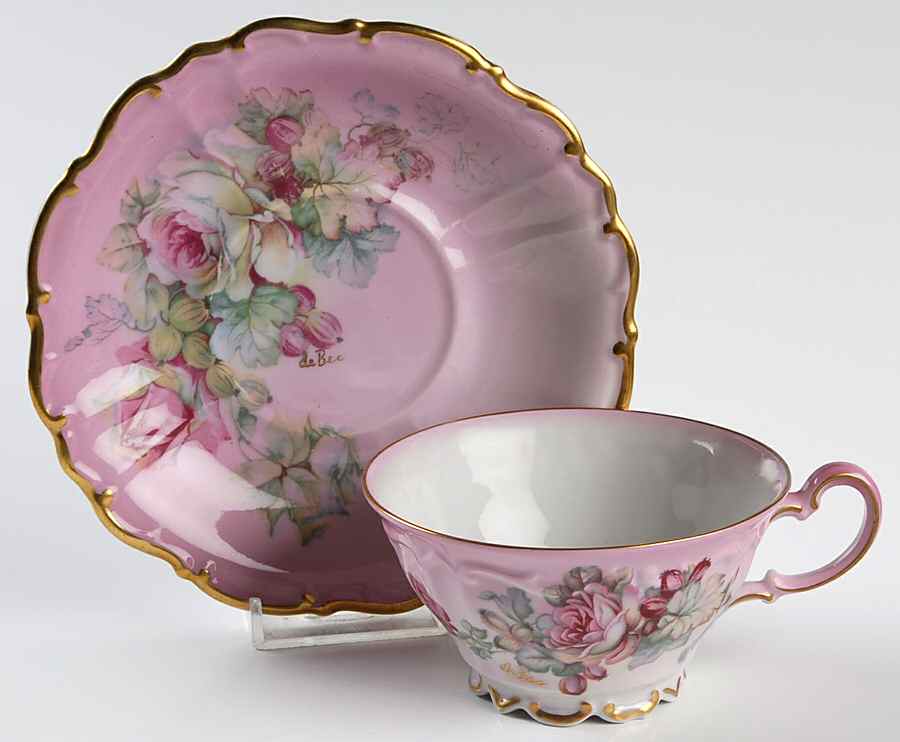 IME4 Footed Cup & Saucer Set by Imperial (Bavaria)-1