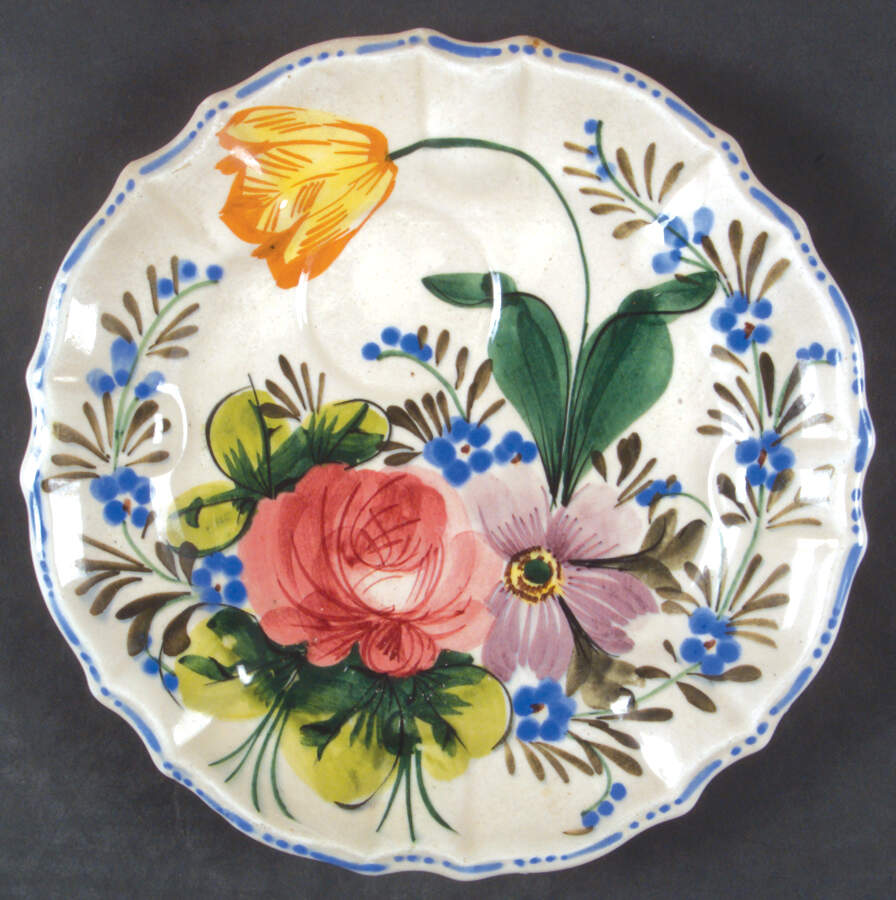 Nove Rose Snack Plate by Italy-1