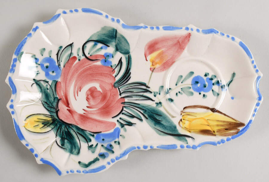 Nove Rose Snack Plate by Italy-1