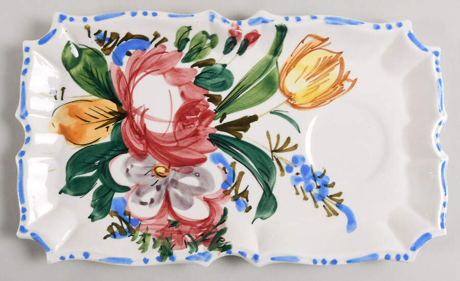 Nove Rose Snack Plate by Italy-1