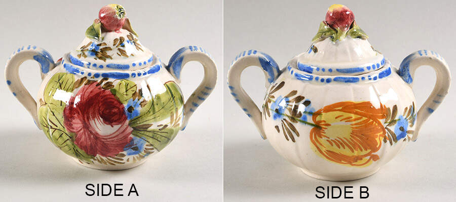 Nove Rose Sugar Bowl & Lid by Italy-1