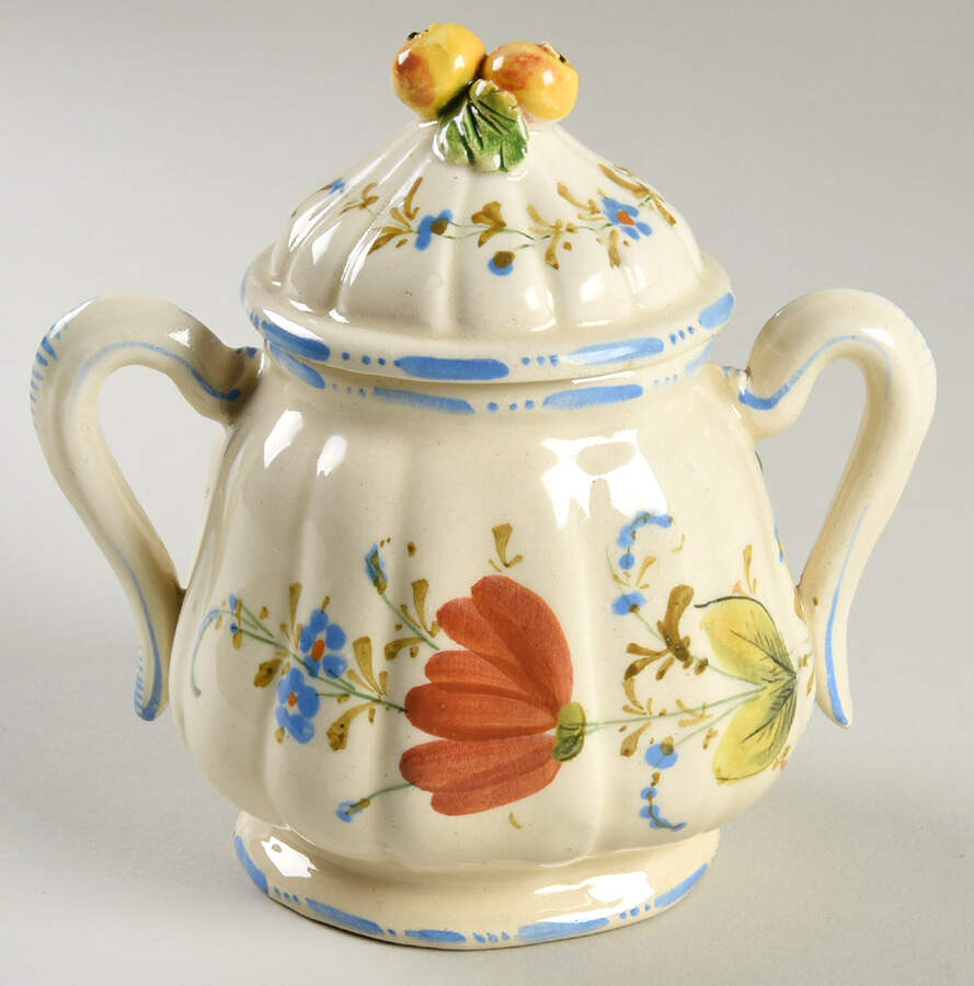 Nove Rose Sugar Bowl & Lid by Italy-1
