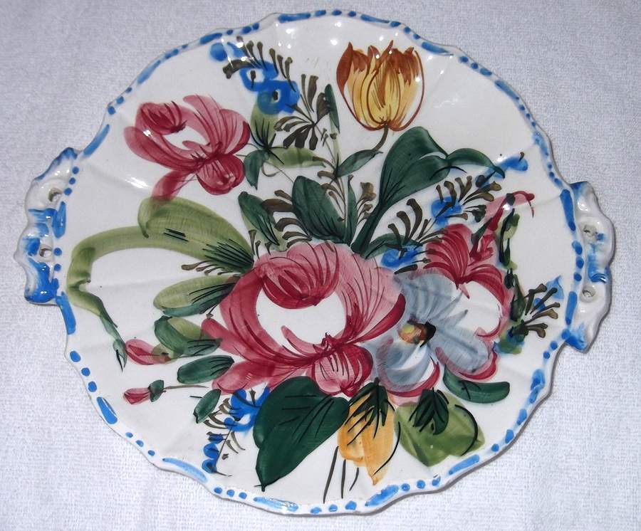 Nove Rose Handled Cake Plate by Italy-1