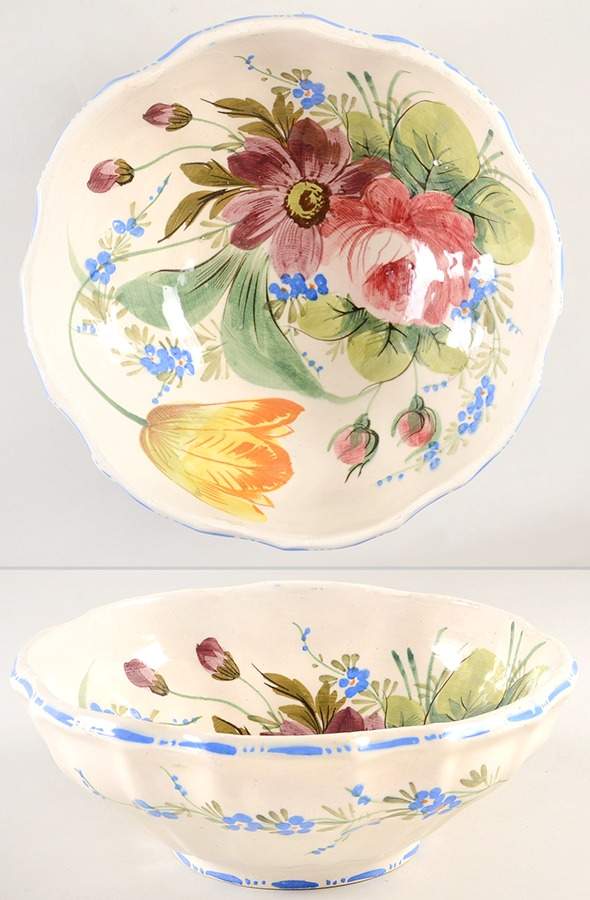 Nove Rose 10" Round Vegetable Bowl by Italy-1