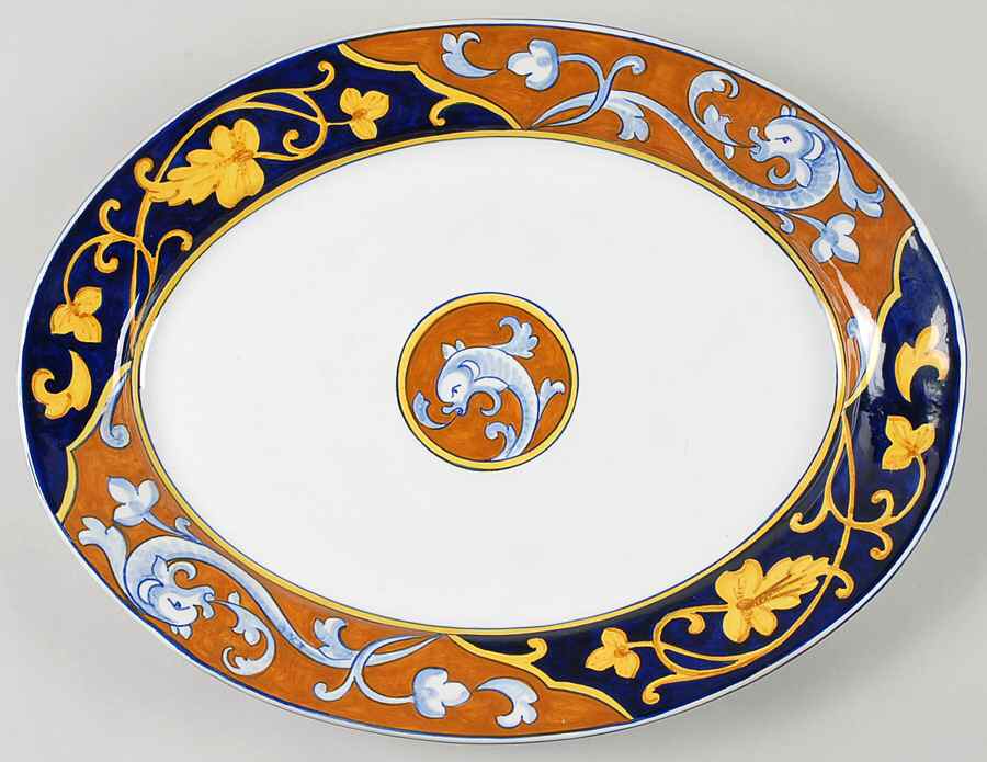 ITY146 14" Oval Serving Platter by Italy-1