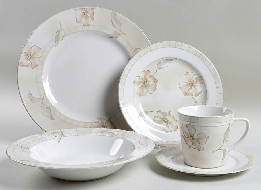 Linen Flower 5 Piece Place Setting by Interiors (PTS)-1
