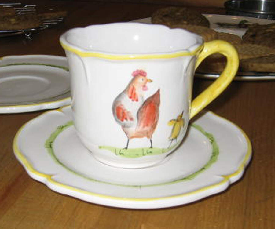 ITY153 Flat Cup & Saucer Set by Italy-1