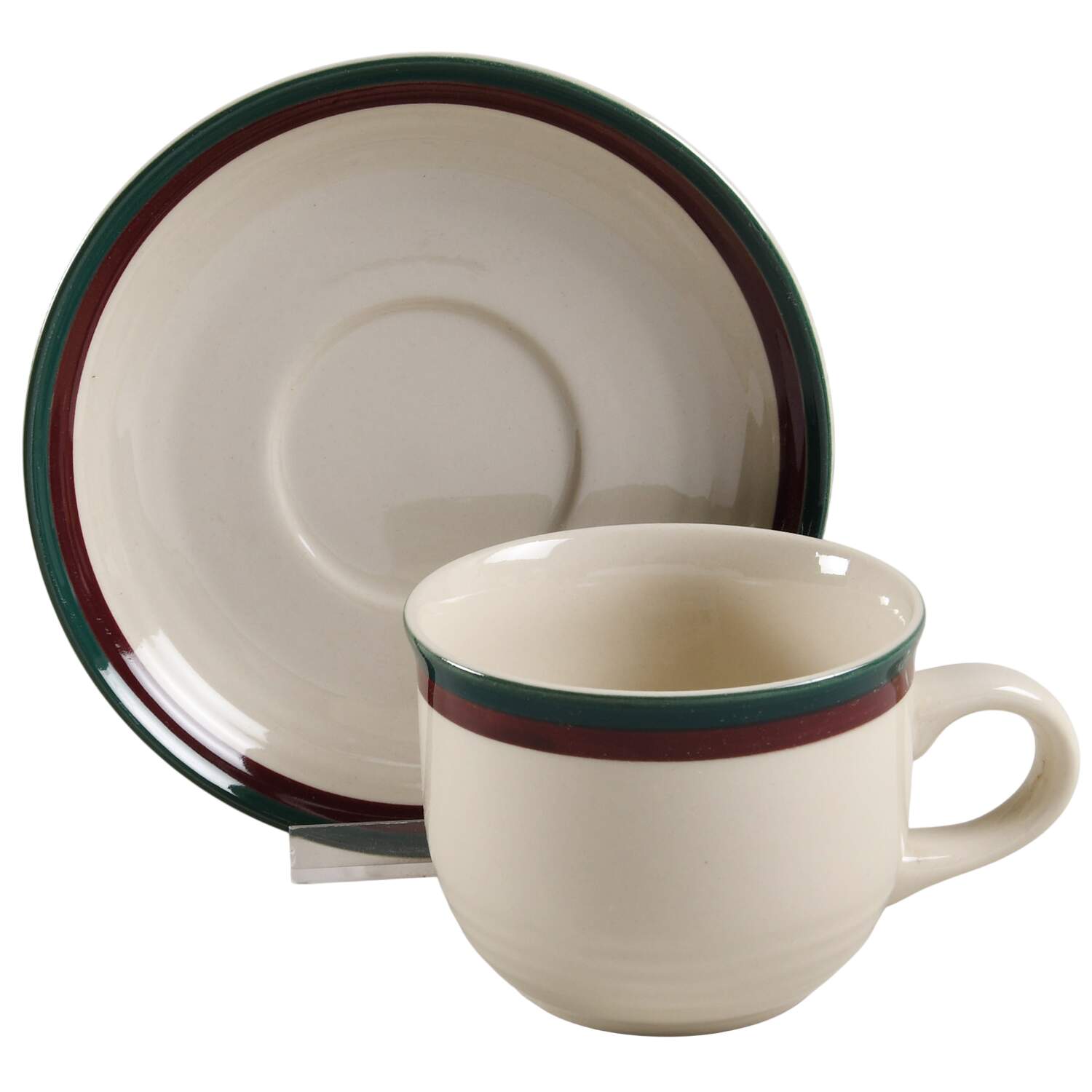 Bordeaux Flat Cup & Saucer Set by International-1