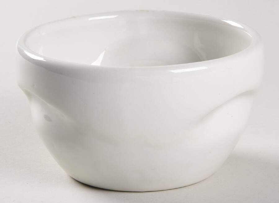 Casual White Mottled Family Size Open Sugar Bowl by Iroquois-1