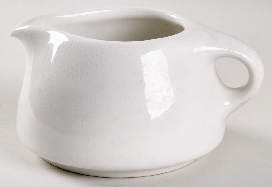 Casual White Mottled Family Size Creamer by Iroquois-1