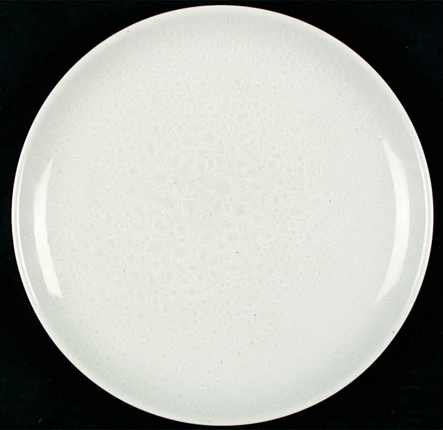 Casual White Mottled Luncheon Plate by Iroquois-1