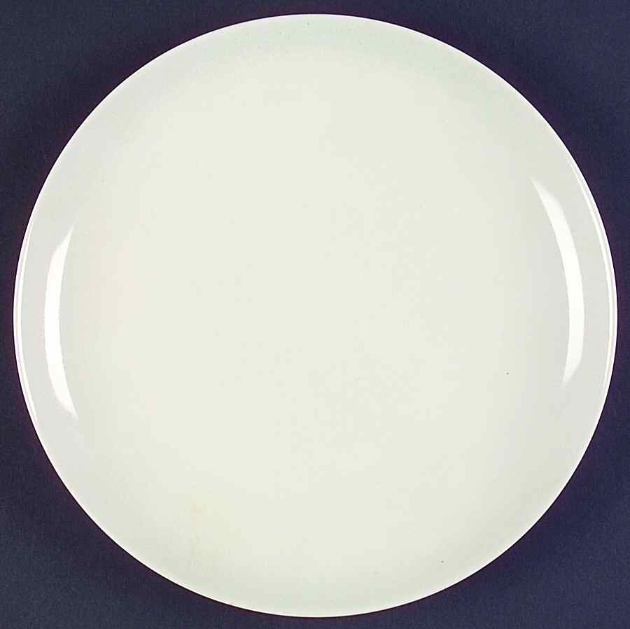Casual White Mottled Dinner Plate by Iroquois-1