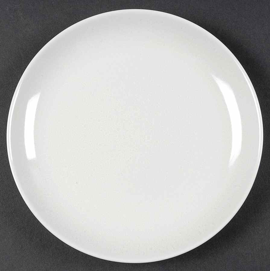 Casual White Mottled Salad Plate by Iroquois-1