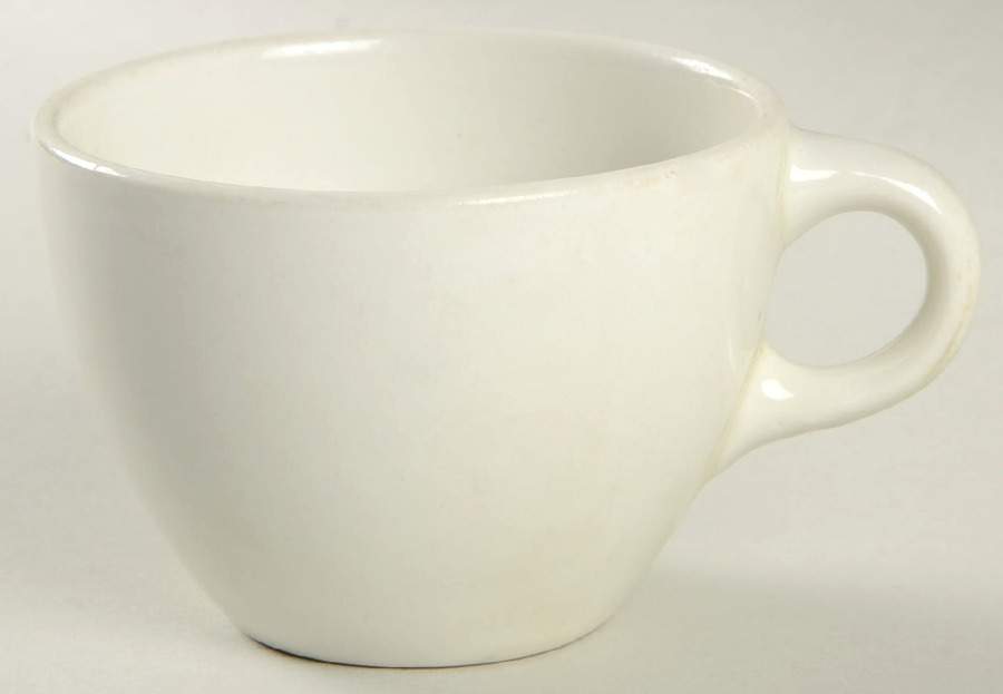 Casual White Mottled Flat Cup by Iroquois-1