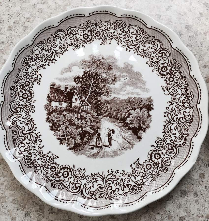 Swiss Landscape Dessert/Pie Plate by Italy-1