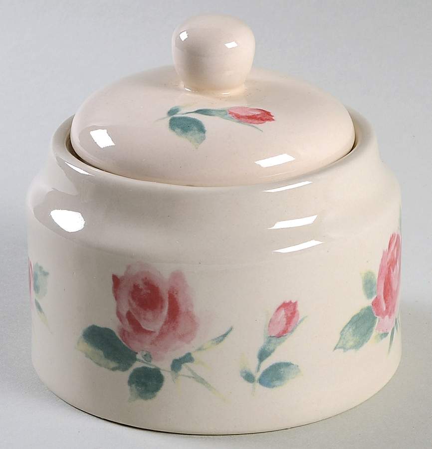 Glen Rose Sugar Bowl & Lid by International-1